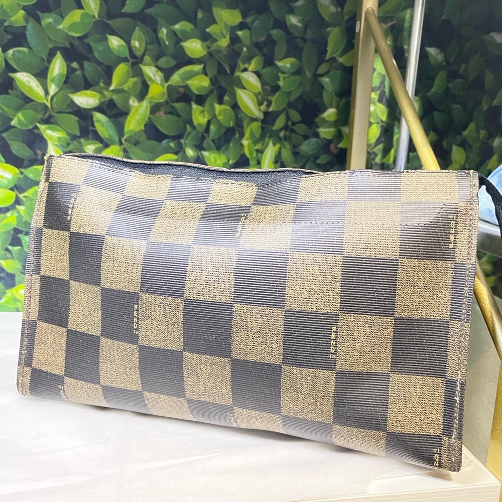 Fendi Pequin Clutch/ Toiletry Pouch